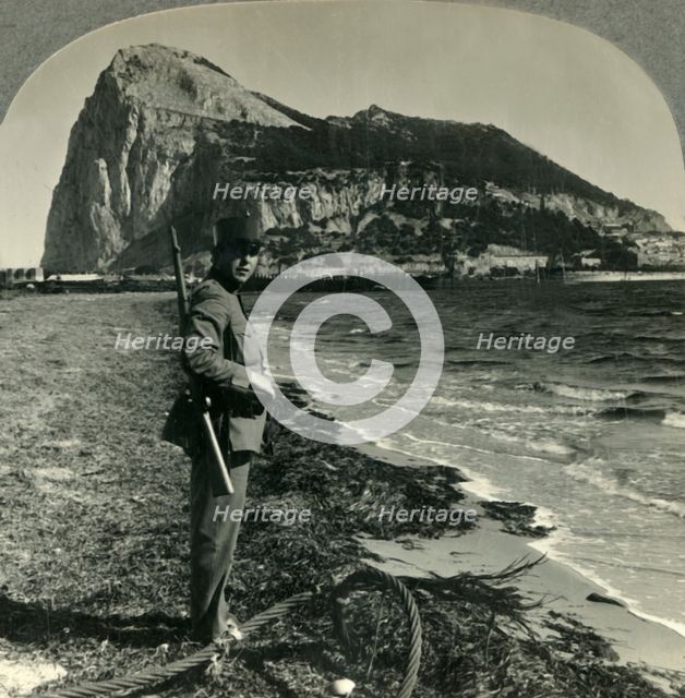 'The Rock of Gibraltar, Great Britain's Stronghold at the Tip of Spain', c1930s. Creator: Unknown.