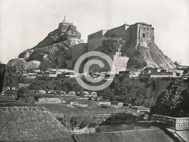 The Rock seen from the north, Trichinopoly, India, 1895.  Creator: Unknown.