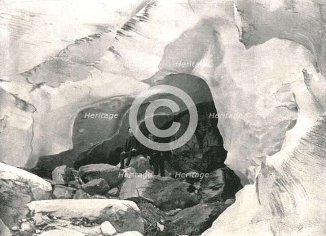 The Rockies: ice cave in the Great Glacier, Mount Sir Donald, Canada, 1895.  Creator: William Notman & Son.