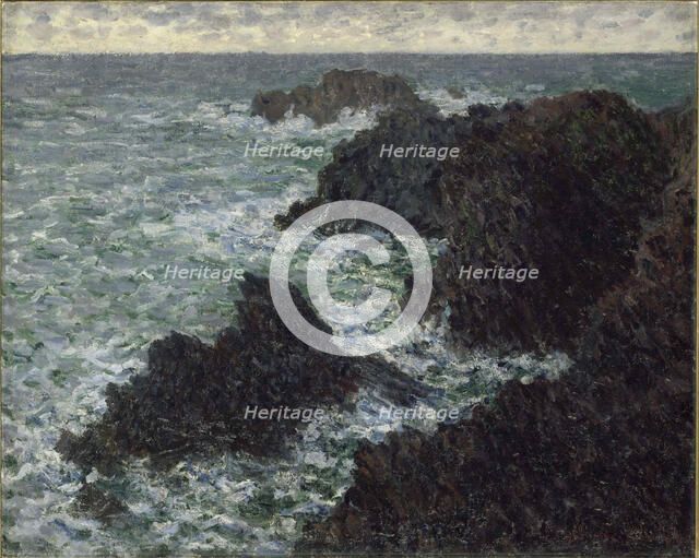 The Rocks at Belle-Ile, The Wild Coast, 1886. Creator: Monet, Claude (1840-1926).