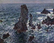 The Rocks in Belle-Ile (Pyramides de Port-Coton, Mer sauvage) 1886. Artist: Claude Monet