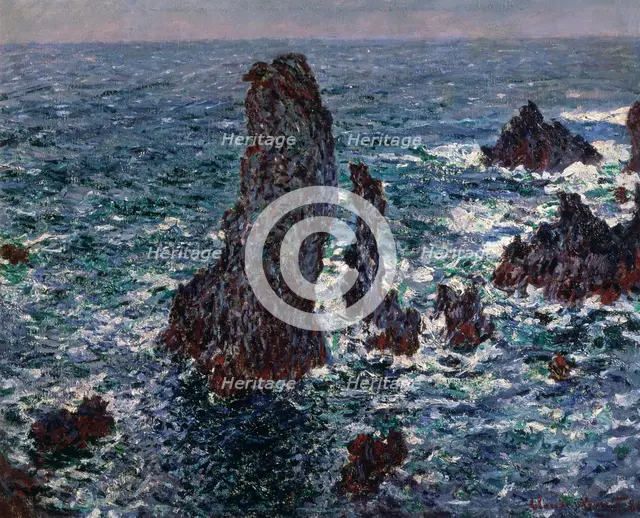 'The Rocks in Belle-Ile (Pyramides de Port-Coton, Mer sauvage)', 1886.  Artist: Claude Monet