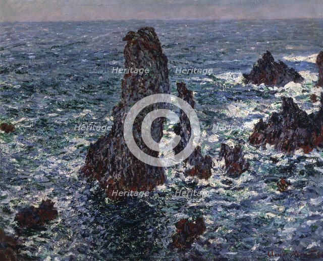 'The Rocks in Belle-Ile (Pyramides de Port-Coton, Mer sauvage)', 1886.  Artist: Claude Monet