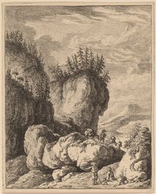 The Road Crossing Mount Praco, from Ricci to Genoa, c. 1764. Creator: Franz Edmund Weirotter