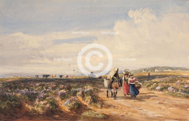 The Road Across the Heath, 1834-37. Creator: David Cox the Elder.