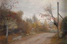 The Road at Mogenstrup, Zealand. Autumn, 1888. Creator: Laurits Andersen Ring