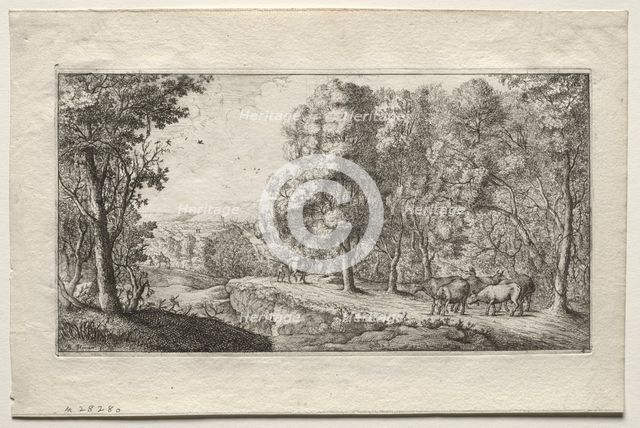 The Road at the Border of the Woods. Creator: Albert Flamen (Flemish, c. 1620-1669).