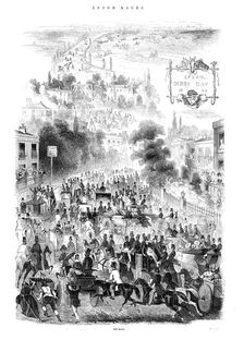 The Road, Derby Day, Epsom Races, 1844. Creator: Unknown
