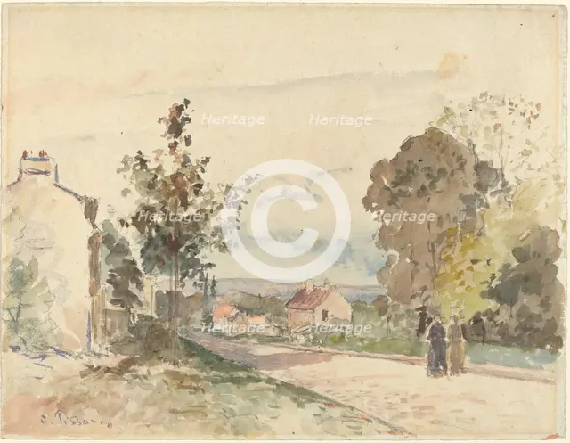 The Road from Versailles to Louveciennes, c. 1872. Creator: Camille Pissarro.