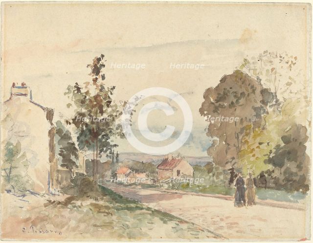 The Road from Versailles to Louveciennes, c. 1872. Creator: Camille Pissarro.