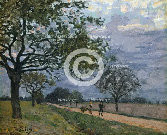 The Road from Versailles to Louveciennes, probably 1879. Creator: Alfred Sisley.