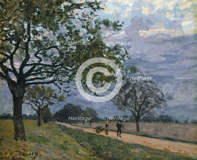 The Road from Versailles to Louveciennes, probably 1879. Creator: Alfred Sisley.