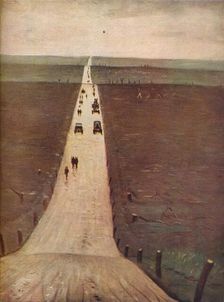 The Road from Arras to Bapaume 1917. Artist: CRW Nevinson