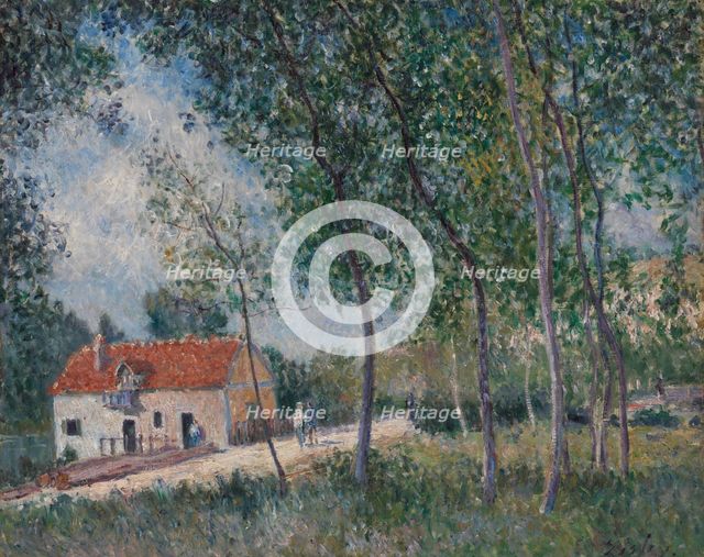 The Road from Moret to Saint-Mammès, 1883-85. Creator: Alfred Sisley.
