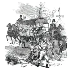The Road - wagons, etc, 1844. Creator: Unknown
