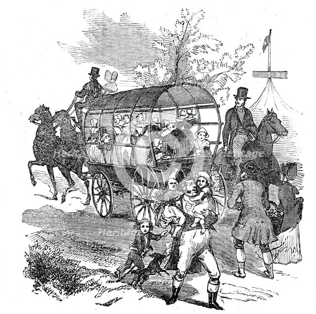 The Road - wagons, etc, 1844. Creator: Unknown.