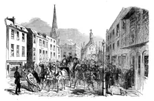 The Road to Goodwood - Chichester Cross, 1858. Creator: Unknown