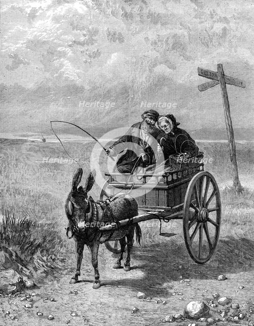 "The Road to Gretna," by J. Morgan, from the exhibition at the French Gallery, Pall-Mall, 1874. Creator: Unknown.