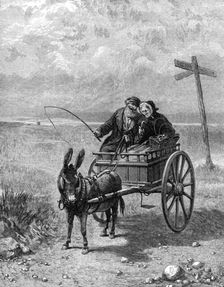 "The Road to Gretna," by J. Morgan, from the exhibition at the French Gallery, Pall-Mall, 1874. Creator: Unknown