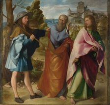 The Road to Emmaus, c. 1516. Artist: Melone, Altobello (c. 1490-before 1543)