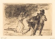 The Road to Emmaus (first plate), 1902/1907. Creator: Jean Louis Forain