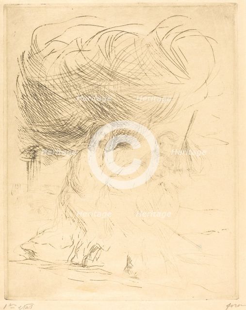 The Road to Emmaus (second plate), 1902/1907. Creator: Jean Louis Forain.