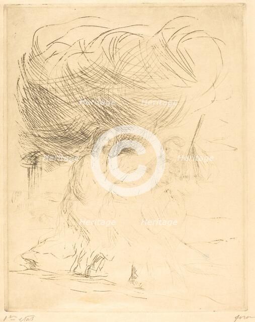 The Road to Emmaus (second plate), 1902/1907. Creator: Jean Louis Forain.