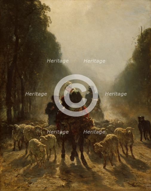 The Road to Market, 1858/59. Creator: Constant Troyon.