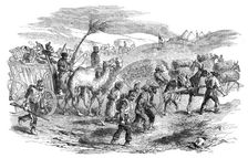 The Road to Sebastopol - Commissariat Waggons, Conveyances of Fascines, etc, 1854. Creator: Unknown