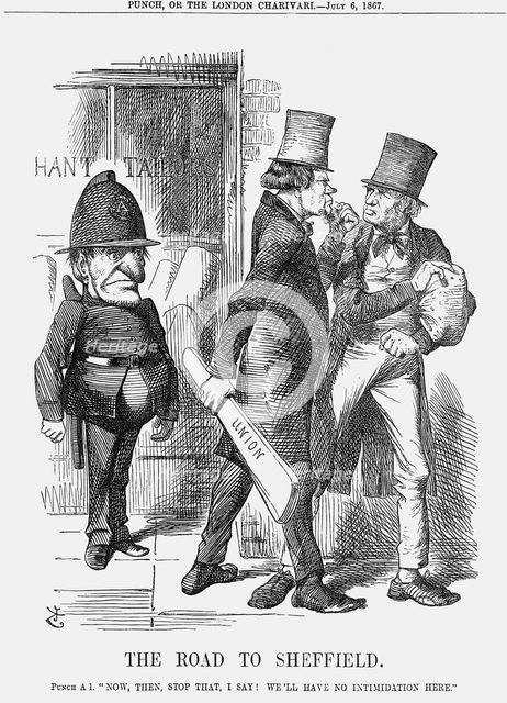 'The Road to Sheffield', 1867. Creator: John Tenniel.