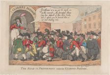 The Road to Preferment Through Clarke's Passage, March 5, 1809., March 5, 1809. Creator: Thomas Rowlandson