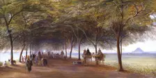 The Road to the Pyramids at Giza c1873. Artist: Edward Lear
