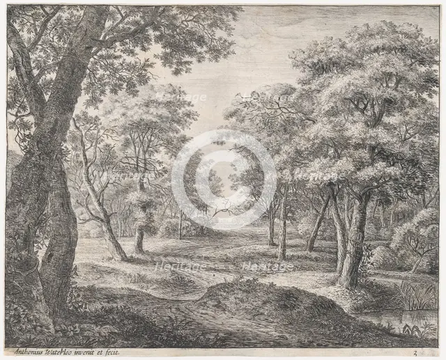 The Road Through the Woods, 17th century. Creator: Anthonie Waterloo.