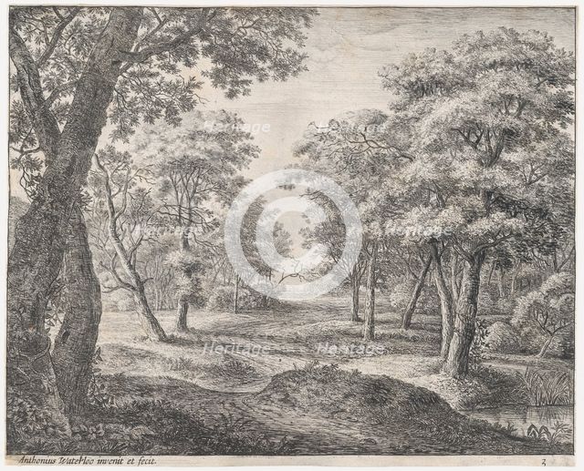 The Road Through the Woods, 17th century. Creator: Anthonie Waterloo.