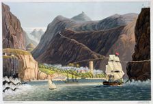 The Roads, St Helena, 1815. Creator: Robert Havell