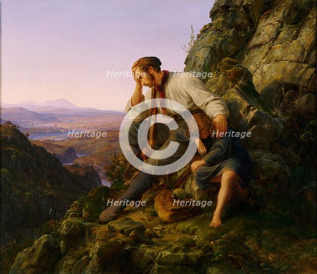 The Robber and His Child, 1832. Artist: Lessing, Carl Friedrich (1808-1880)