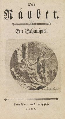 The Robber by Friedrich Schiller. First Edition, 1781. Creator: Historic Object