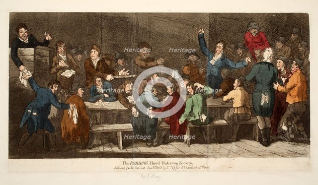 The ROBBING Hood Debating Society, 1809.