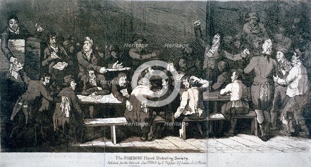 'The Robbing Hood Debating Society', 1809. Artist: Anon