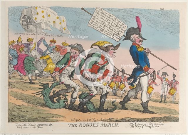 The Rogues March, April 12, 1814., April 12, 1814. Creator: Thomas Rowlandson.