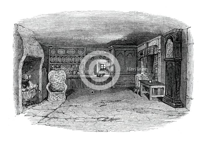 The room in which Burns was born, 1844. Creator: Unknown.