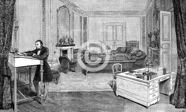 The room in which Lord Beaconsfield Died (back drawing-room at 19, Curzon-Street...), 1881. Creator: Unknown.