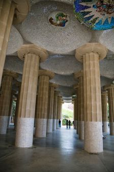 The Room of the Hundred Columns, Park Guell, Barcelona, Spain, 2007. Creator: Samuel Magal