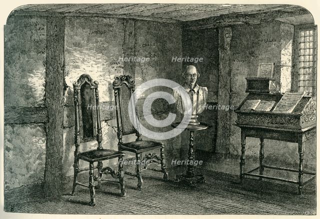 'The Room where Shakespeare was born', c1870.