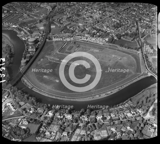 The Roodee, Chester Racecourse, Cheshire, 1950. Creator: Aerofilms.