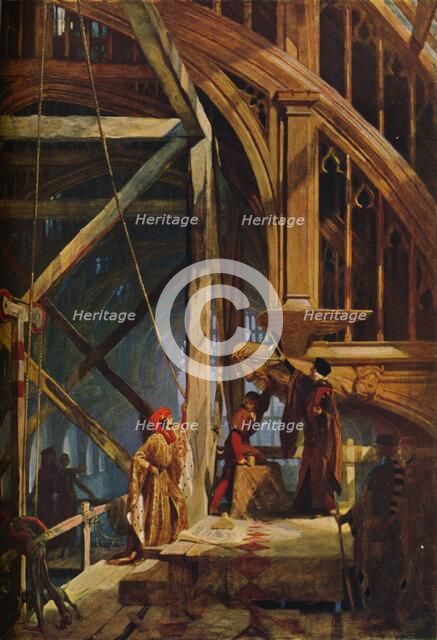 The Roof of the Great Hall Westminster, (1924), 1937. Artist: Unknown