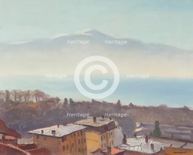 The roofs of Ouchy and Lake Geneva, 1936. Creator: Marquet, Pierre-Albert (1875-1947).