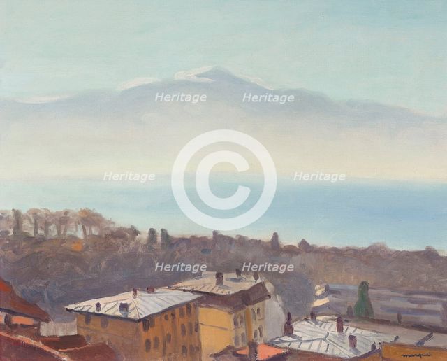 The roofs of Ouchy and Lake Geneva, 1936. Creator: Marquet, Pierre-Albert (1875-1947).