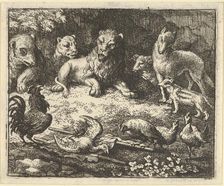 The Rooster Accuses Renard of Murdering his Chicken, 1650-75. Creator: Allart van Everdingen