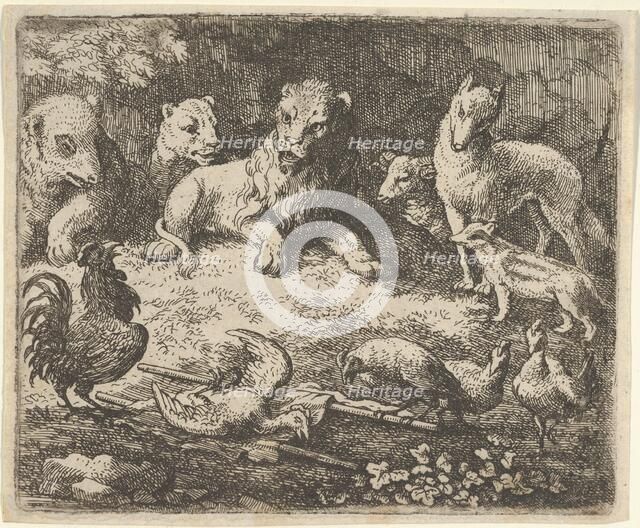 The Rooster Accuses Renard of the Murder of One of His Chickens, mid-17th century. Creator: Allart van Everdingen.